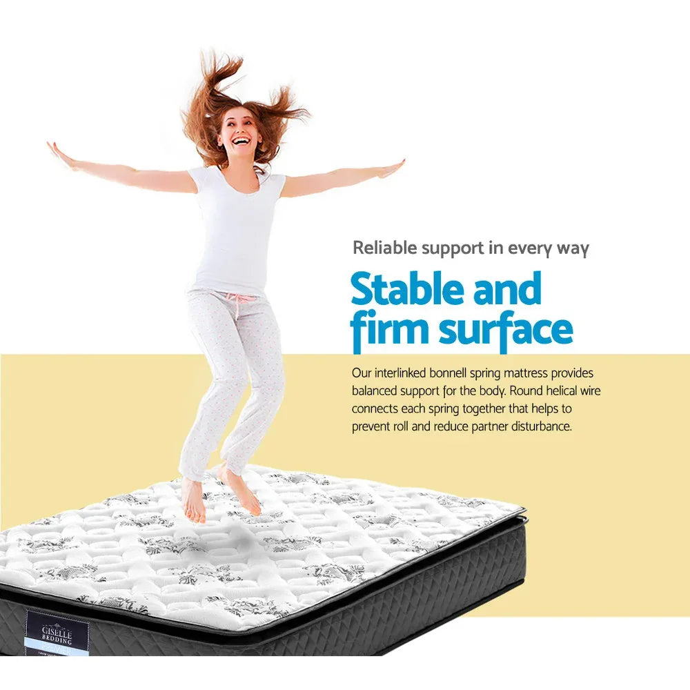 Giselle Bedding 24cm Mattress Pillow Top King Single - Mekamart Australia