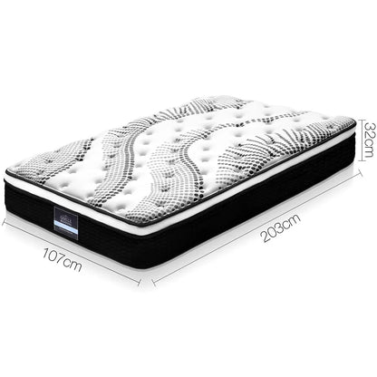Giselle Bedding 32cm Mattress Euro Top King Single - Mekamart Australia