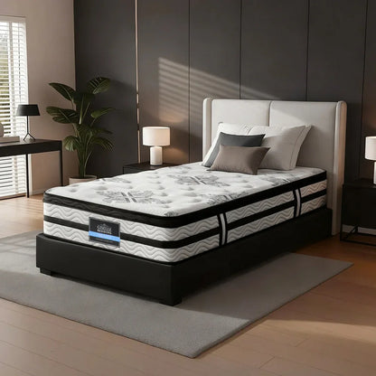 Giselle Bedding 34cm Mattress Euro Top Pocket Spring King Single - Mekamart Australia