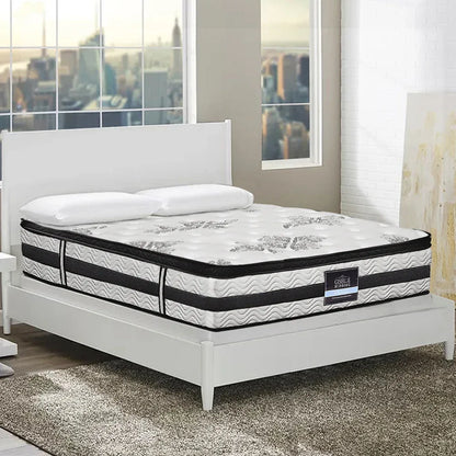 Giselle Bedding 34cm Mattress Euro Top Pocket Spring Super King - Mekamart Australia