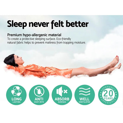 Giselle Bedding 21cm Mattress Tight Top King Single - Mekamart Australia