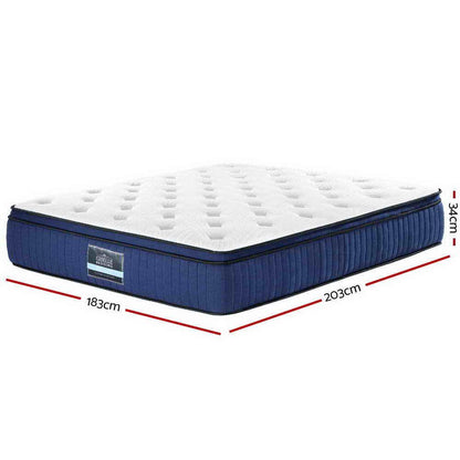 Giselle Bedding 34cm Mattress Cool Gel Memory Foam 7 Zone King - Mekamart Australia