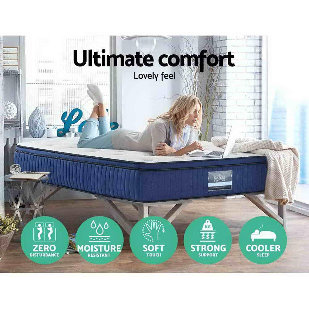 Giselle Bedding 34cm Mattress Cool Gel Memory Foam 7 Zone King - Mekamart Australia