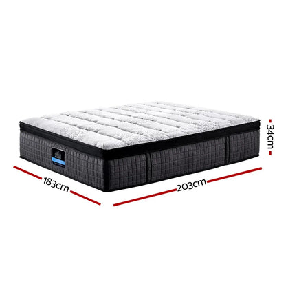Giselle Bedding 34cm Mattress 9 Zone Latex Foam King - Mekamart Australia