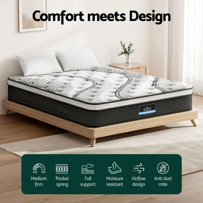 Giselle Bedding 32cm Mattress Euro Top Super King - Mekamart Australia