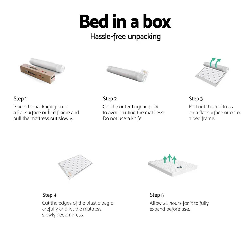 Giselle Bedding 13cm Mattress Tight Top King Single - Mekamart Australia