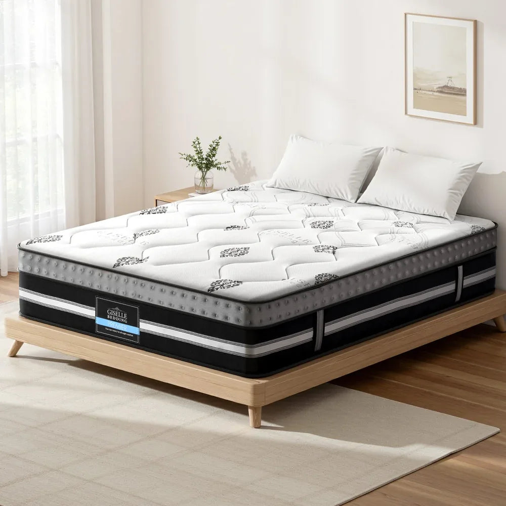 Giselle Bedding King Mattress 35cm Bed in a Box Pocket Spring Gel Memory Foam - Mekamart Australia