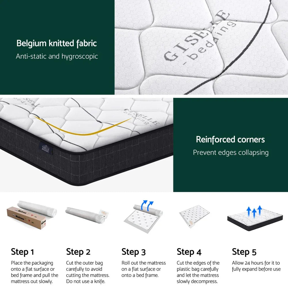 Giselle Bedding 16cm Mattress Medium Firm King - Mekamart Australia