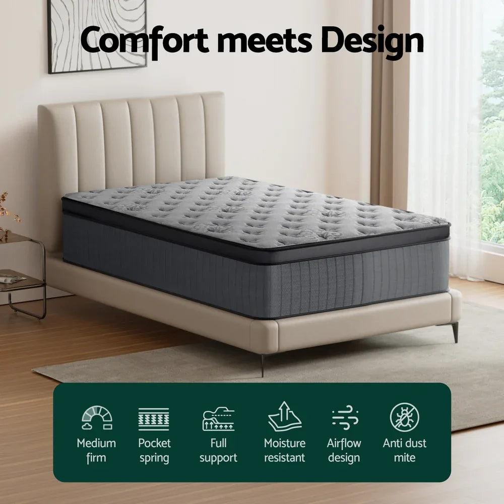 Bed Mattress Giselle 34cm King Single - Mekamart Australia