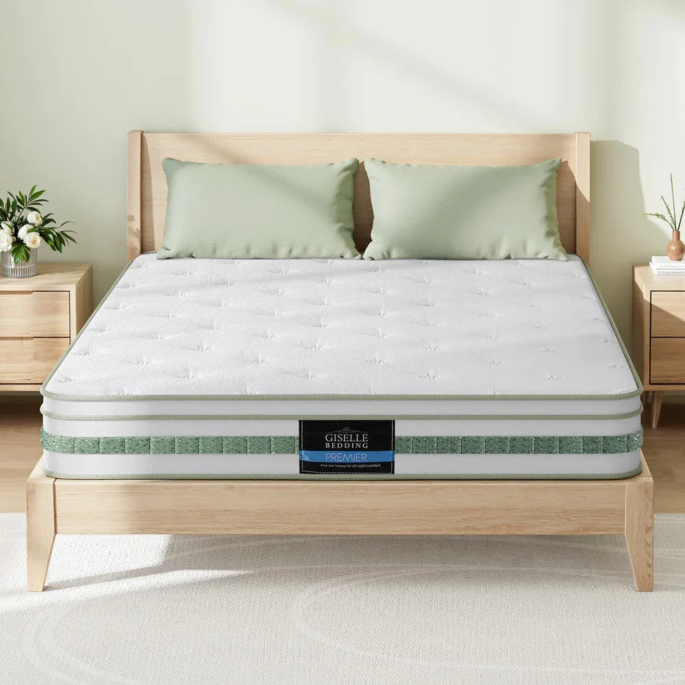 20cm Giselle Mattress King Green Tea Mattresses - Mekamart Australia