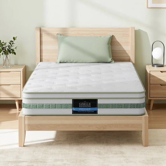 20cm Giselle Mattress King Single Green Tea Mattresses - Mekamart Australia