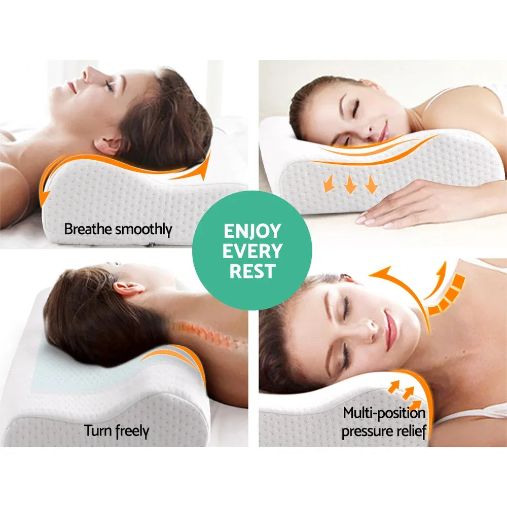 Giselle Bedding Contour Pillow Cool Gel Twin Pack - Mekamart Australia