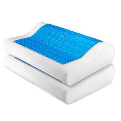 Giselle Bedding Contour Pillow Cool Gel Twin Pack - Mekamart Australia