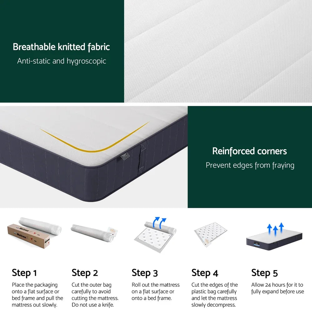 20cm Giselle Mattress Single Bed Pocket Spring Mattresses - Mekamart Australia