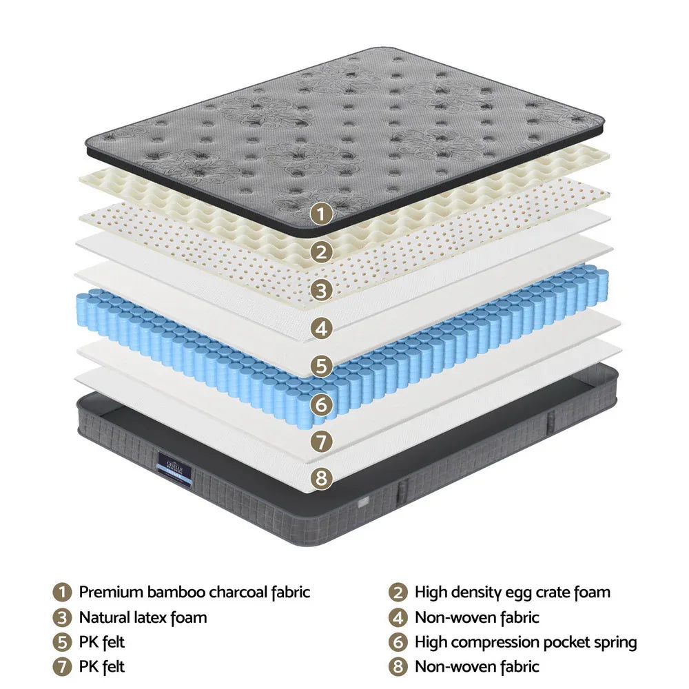 26cm Giselle Mattress King Latex Foam Mattresses - Mekamart Australia