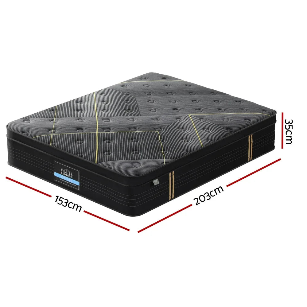 35cm Giselle Mattress Queen Bed Bamboo Pocket Firm Foam - Mekamart Australia