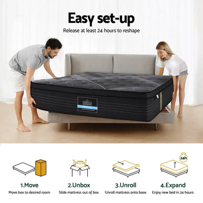 35cm Giselle Mattress Queen Bed Bamboo Pocket Firm Foam - Mekamart Australia
