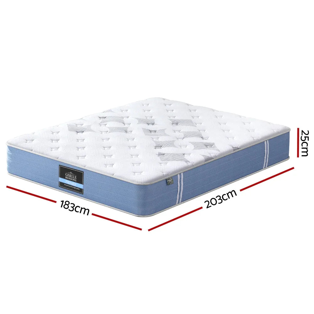 25cm Giselle Mattress King Bed Pocket Spring Mattresses - Mekamart Australia