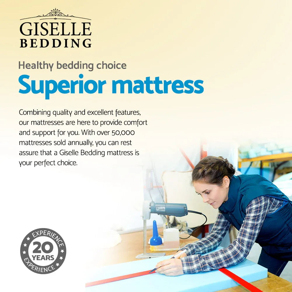 Giselle Bedding 24cm Mattress Super Firm Single - Mekamart Australia