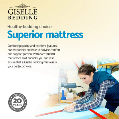 Giselle Bedding 24cm Mattress Super Firm Single - Mekamart Australia