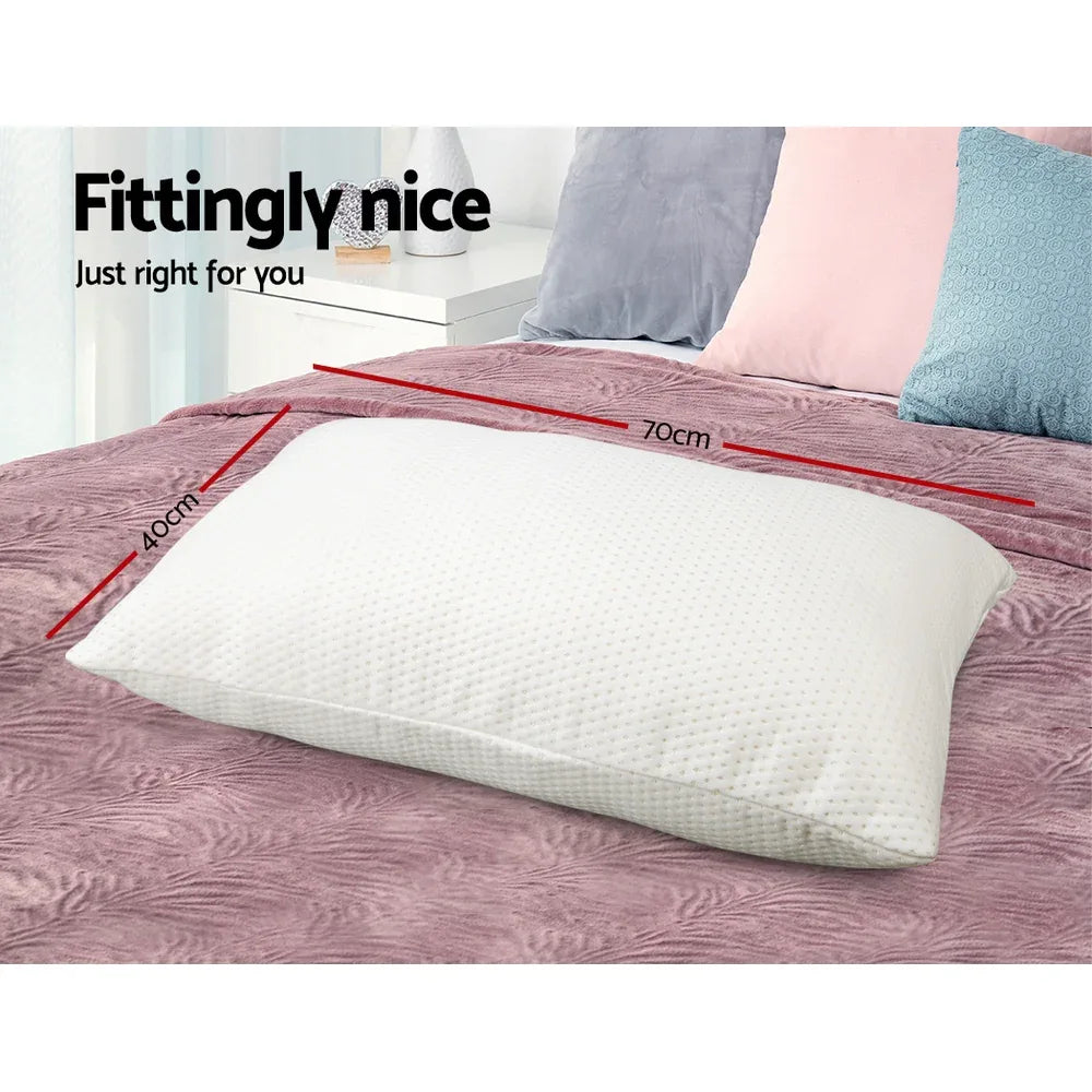 Giselle Bedding Memory Foam Pillow 19cm Thick Twin Pack - Mekamart Australia