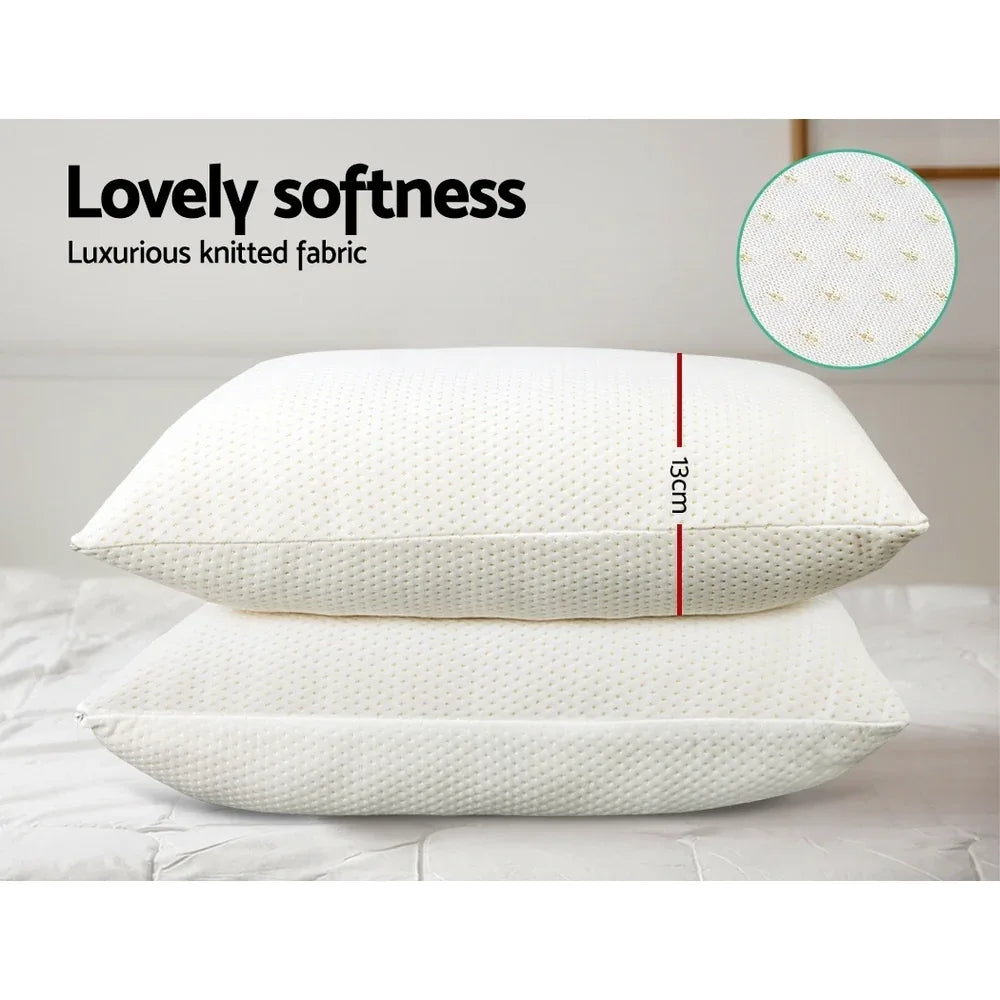 Giselle Bedding Memory Foam Pillow 13cm Thick Twin Pack - Mekamart Australia