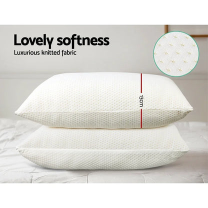 Giselle Bedding Memory Foam Pillow 13cm Thick Twin Pack - Mekamart Australia