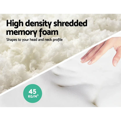 Giselle Bedding Memory Foam Pillow 13cm Thick Twin Pack - Mekamart Australia