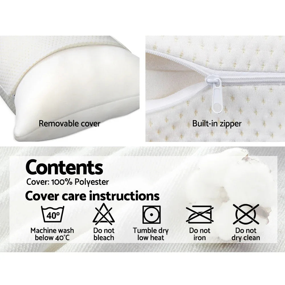Giselle Bedding Memory Foam Pillow 13cm Thick Twin Pack - Mekamart Australia