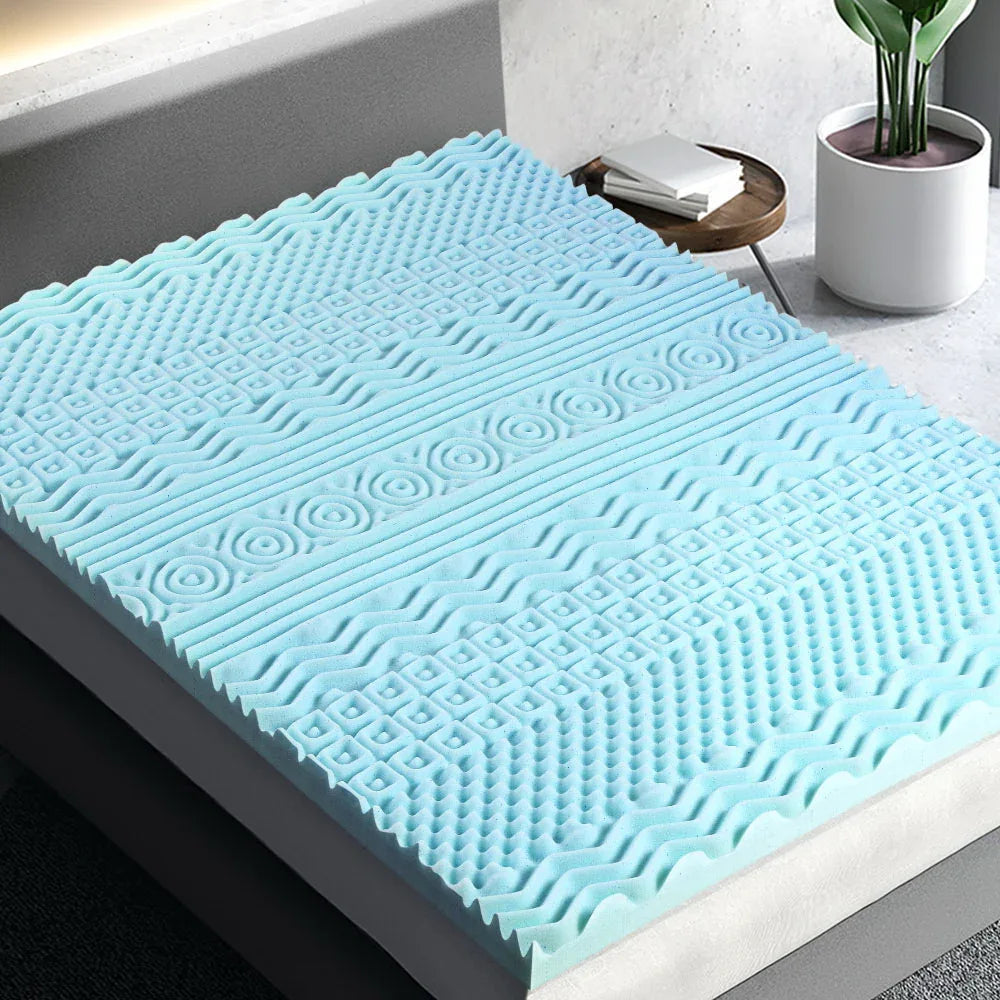 Giselle Bedding Memory Foam Mattress Topper 11-Zone 8cm King - Mekamart Australia