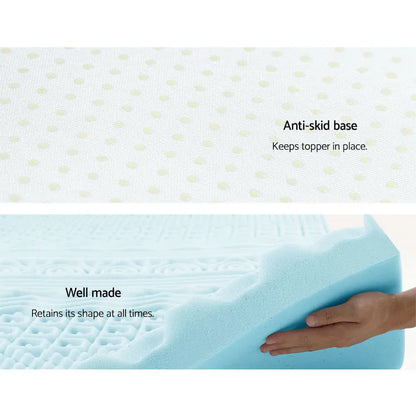 Giselle Bedding Memory Foam Mattress Topper 11-Zone 8cm King - Mekamart Australia