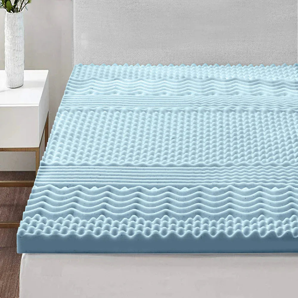 Giselle Bedding Memory Foam Mattress Topper 7-Zone 5cm Single - Mekamart Australia