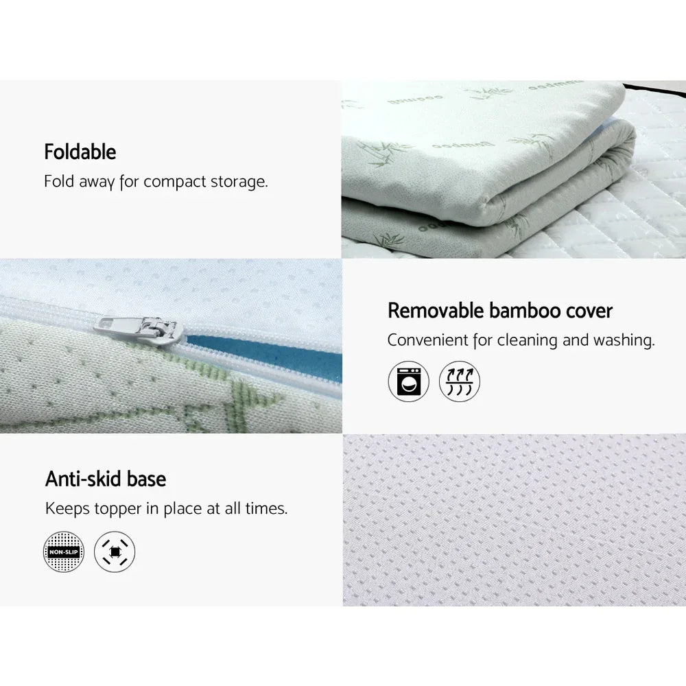 Giselle Bedding Memory Foam Mattress Topper 7-Zone 8cm Double - Mekamart Australia