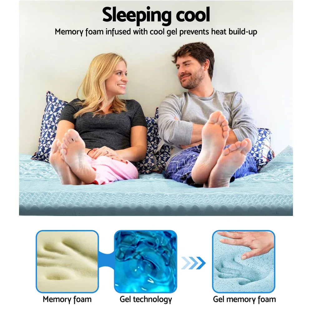 Giselle Bedding Memory Foam Mattress Topper 7-Zone 8cm King - Mekamart Australia