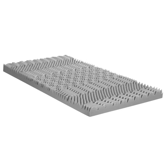Giselle Bedding 8cm Memory Foam Mattress Topper 7-Zone Graphite King Single - Mekamart Australia