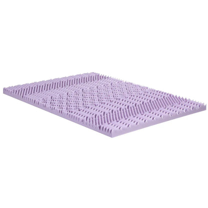 Giselle 8cm Memory Foam Mattress Topper Lavender Infused Bamboo Cover 7-Zone Queen - Mekamart Australia