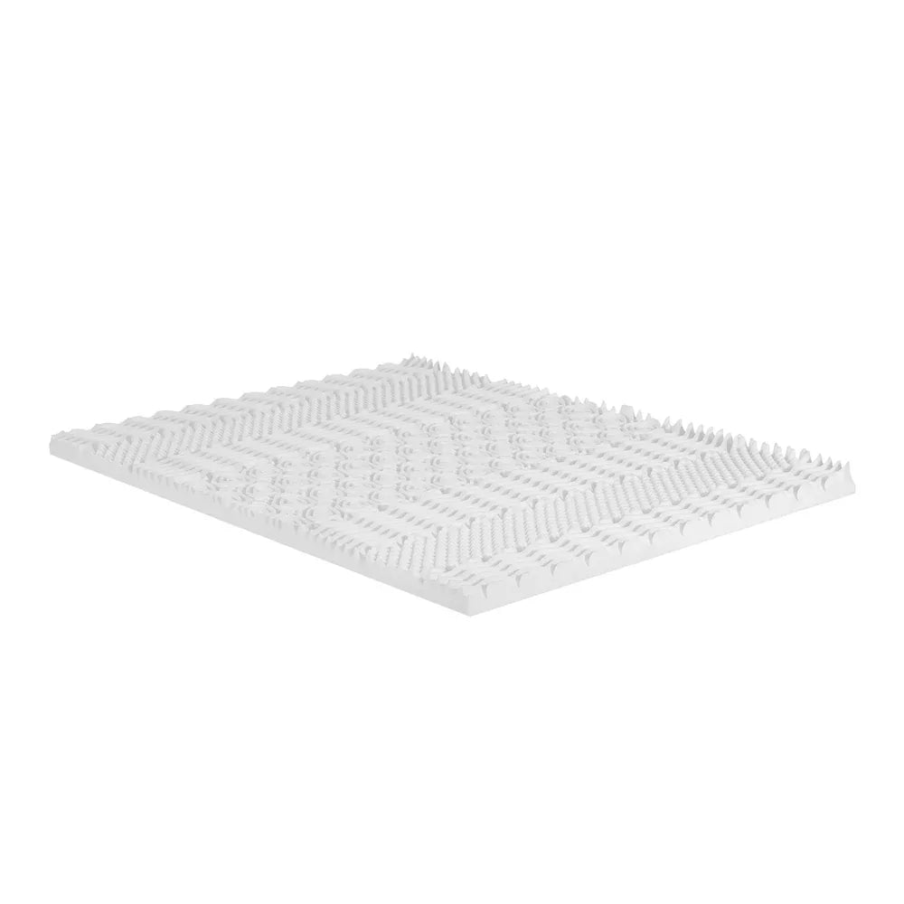 Giselle Bedding Memory Foam Mattress Topper 7-Zone Airflow Pad 8cm King White - Mekamart Australia