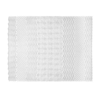 Giselle Bedding Memory Foam Mattress Topper 7-Zone Airflow Pad 8cm King White - Mekamart Australia
