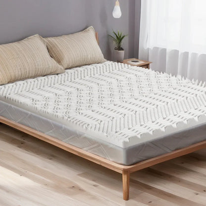 Giselle Bedding Memory Foam Mattress Topper 7-Zone Airflow Pad 8cm King White - Mekamart Australia
