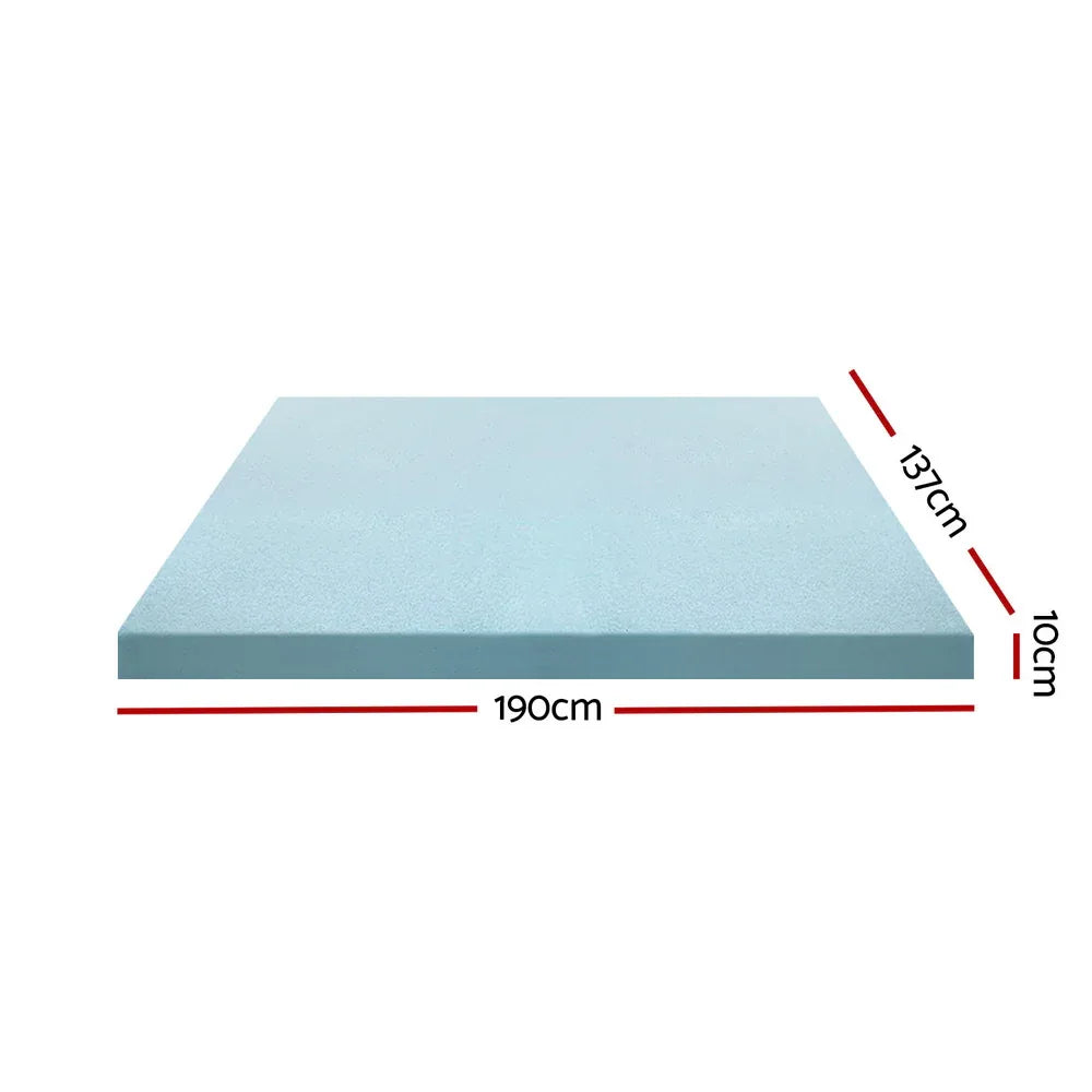 Giselle Bedding Memory Foam Mattress Topper Cool Gel Bed Mat Bamboo 10cm Double - Mekamart Australia