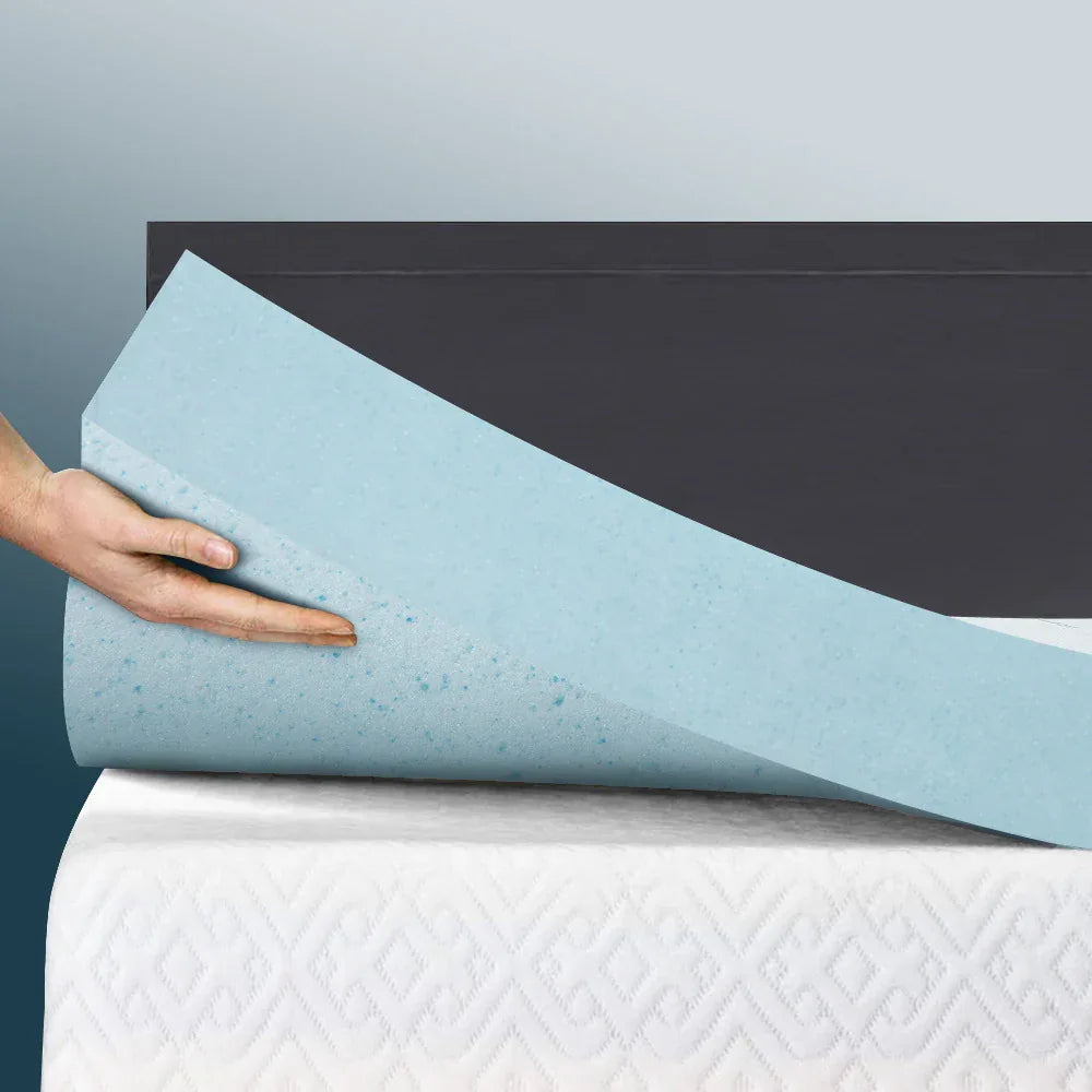 Giselle Bedding Memory Foam Mattress Topper Cool Gel 10cm Queen - Mekamart Australia