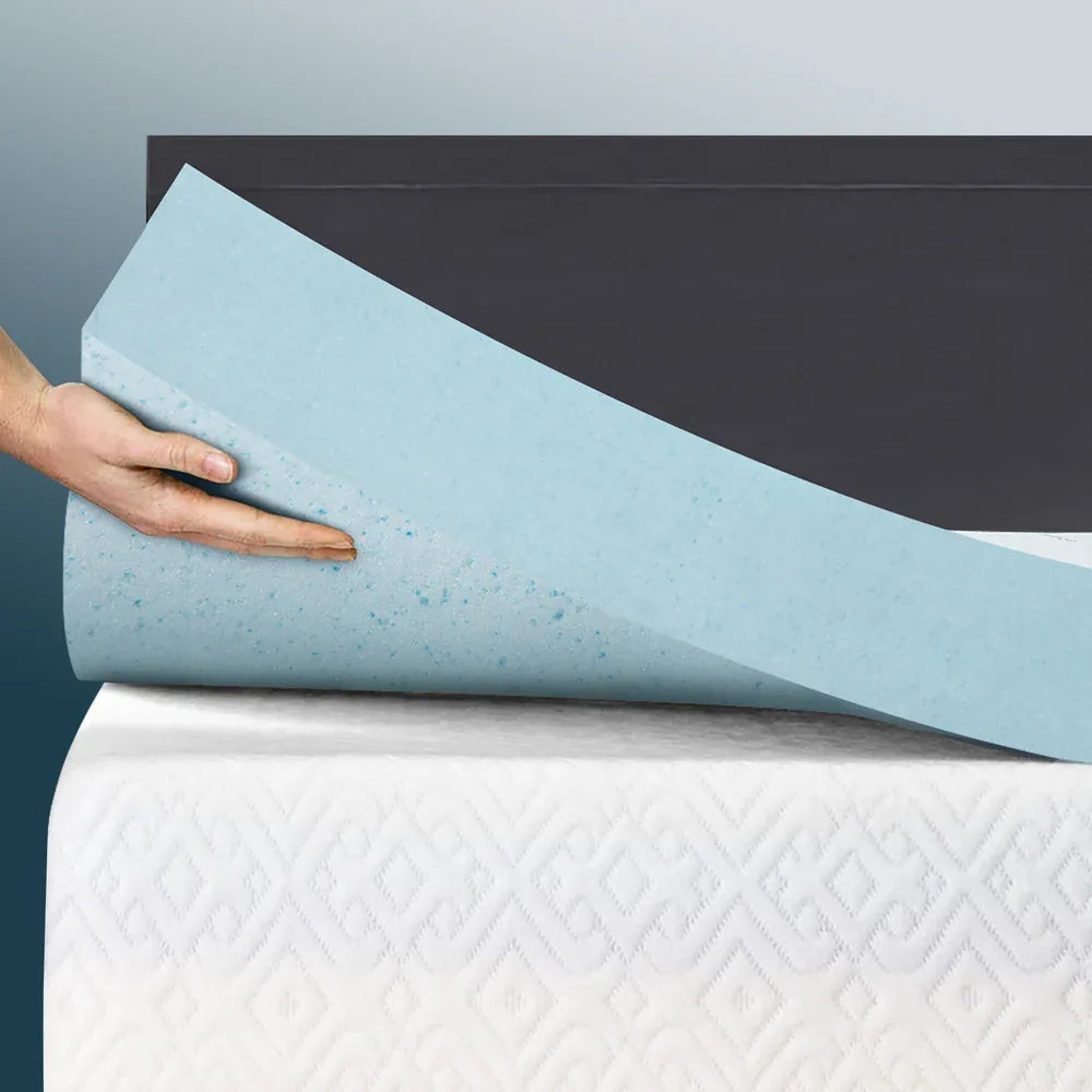 Giselle Bedding Memory Foam Mattress Topper Cool Gel 5cm King Single - Mekamart Australia