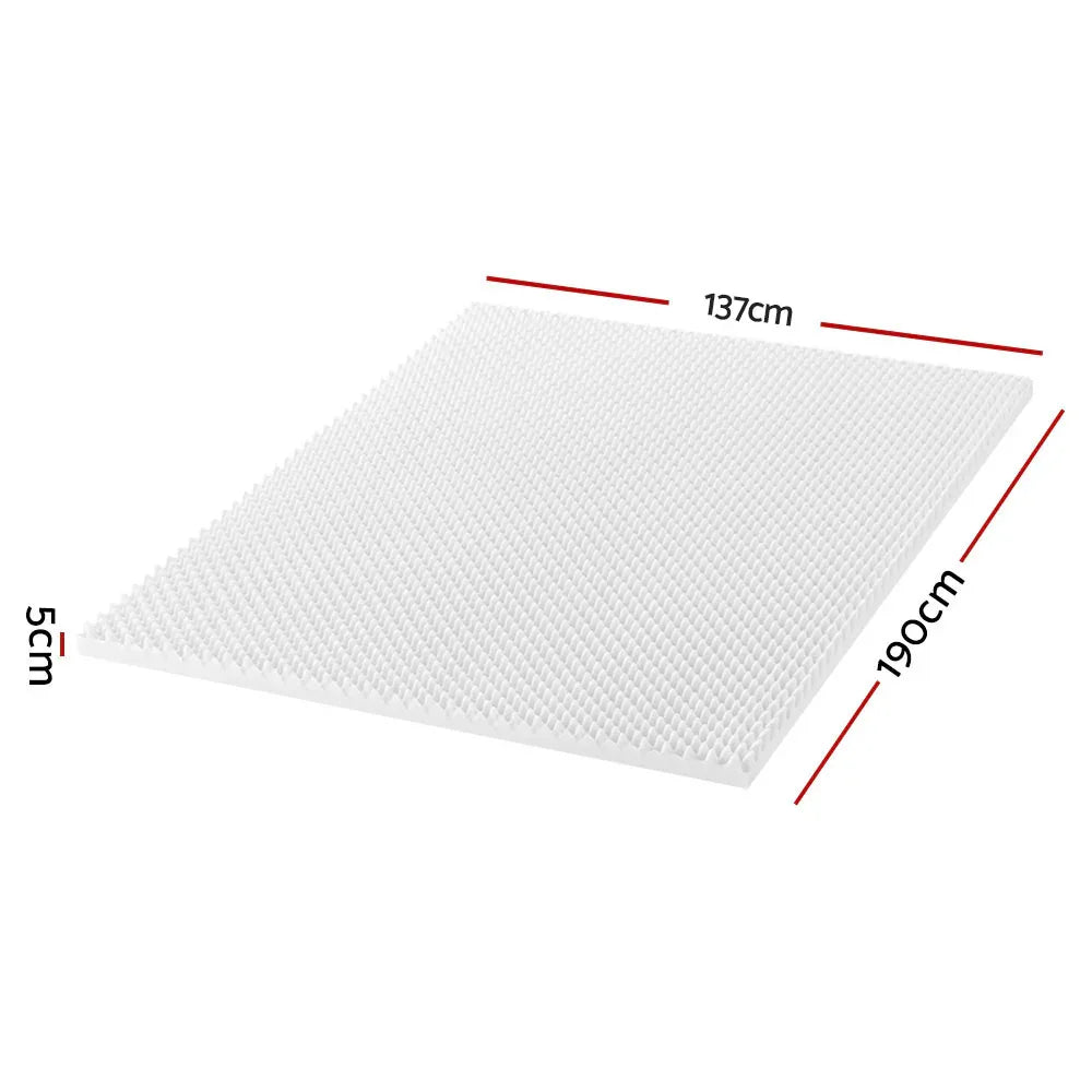Giselle Bedding Foam Mattress Topper Egg Crate 5cm Double - Mekamart Australia