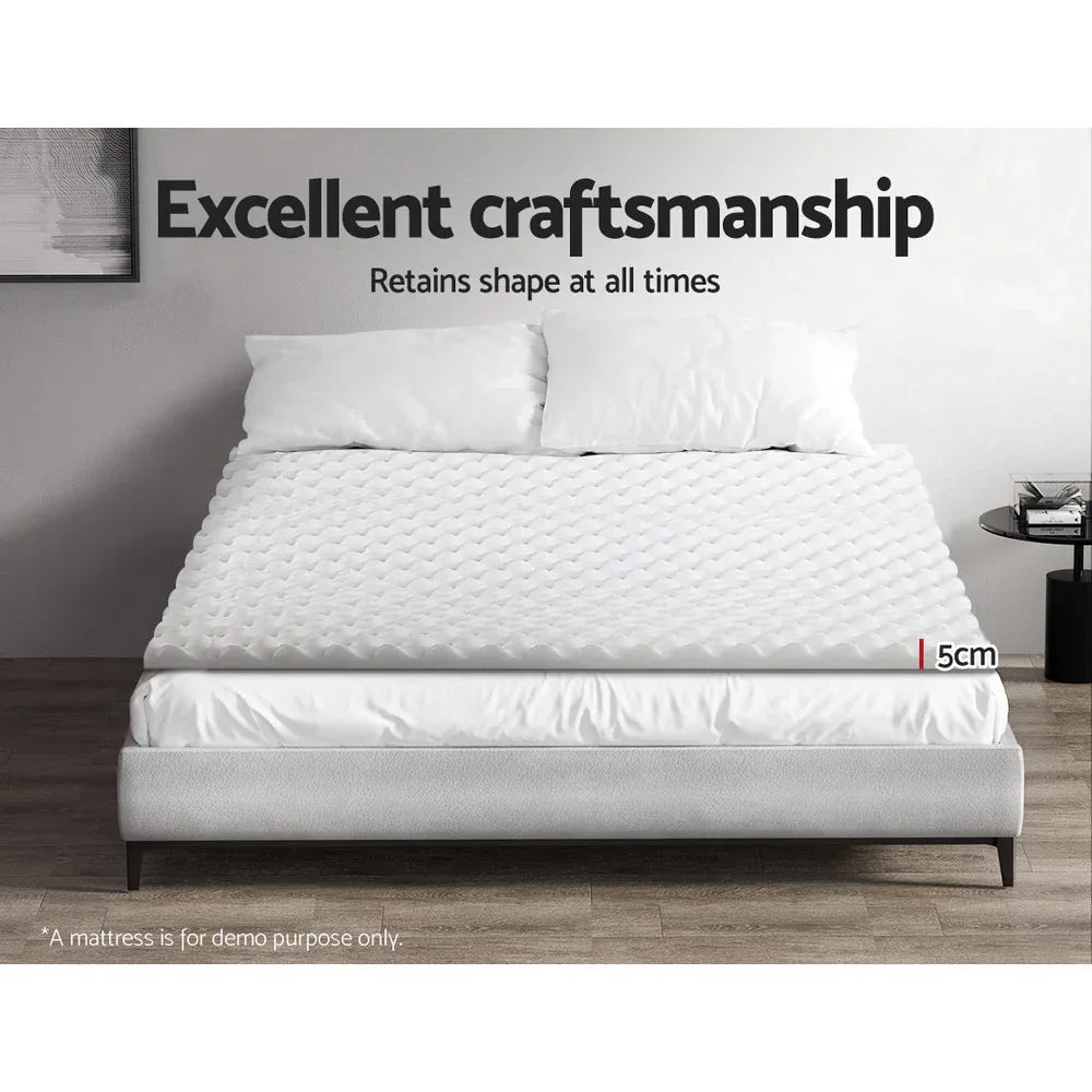Giselle Bedding Foam Mattress Topper Egg Crate 5cm Double - Mekamart Australia
