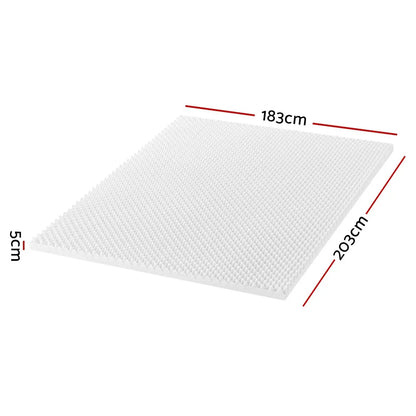 Giselle Bedding Memory Foam Mattress Topper Egg Crate 5cm King - Mekamart Australia