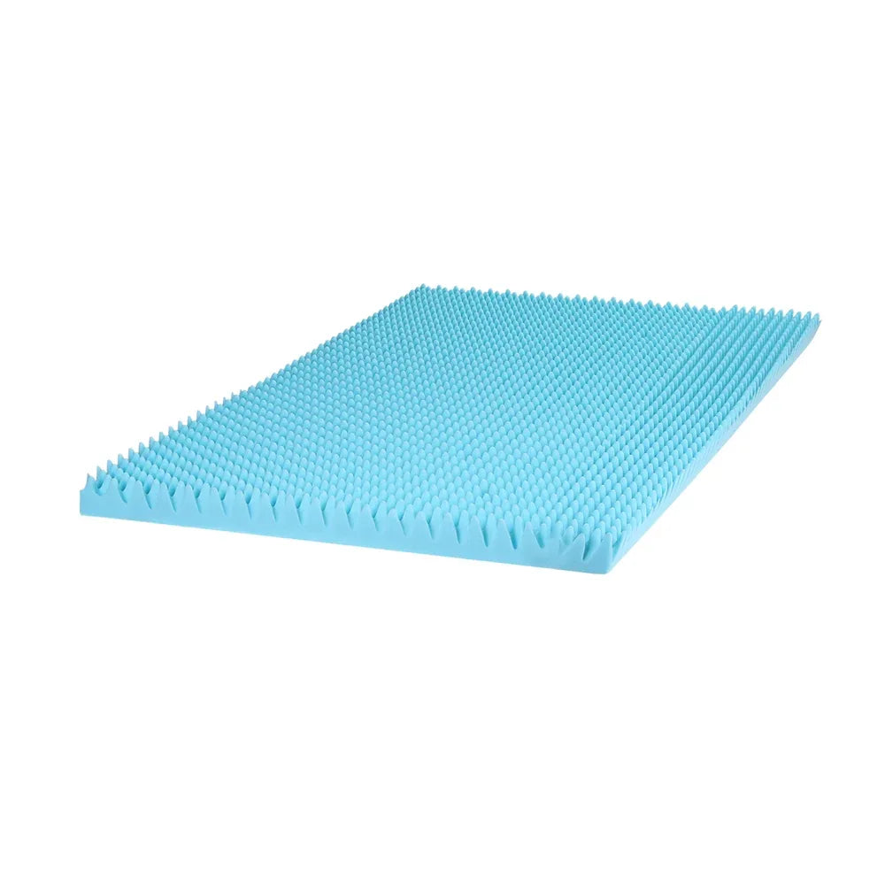 Giselle 8cm Memory Foam Mattress Topper Gel Egg Crate Foam Bamboo Single - Mekamart Australia