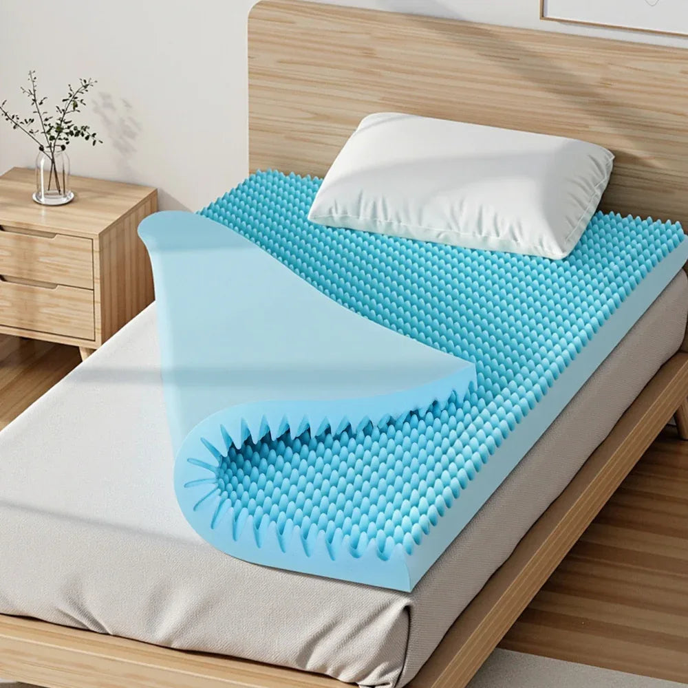 Giselle 8cm Memory Foam Mattress Topper Gel Egg Crate Foam Bamboo Single - Mekamart Australia