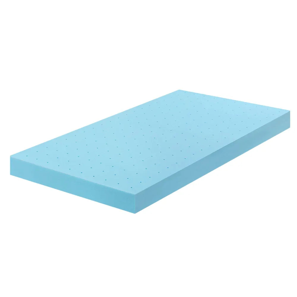 Giselle 12cm Memory Foam Mattress Topper Ventilated Cool Gel Bamboo Cover King Single - Mekamart Australia