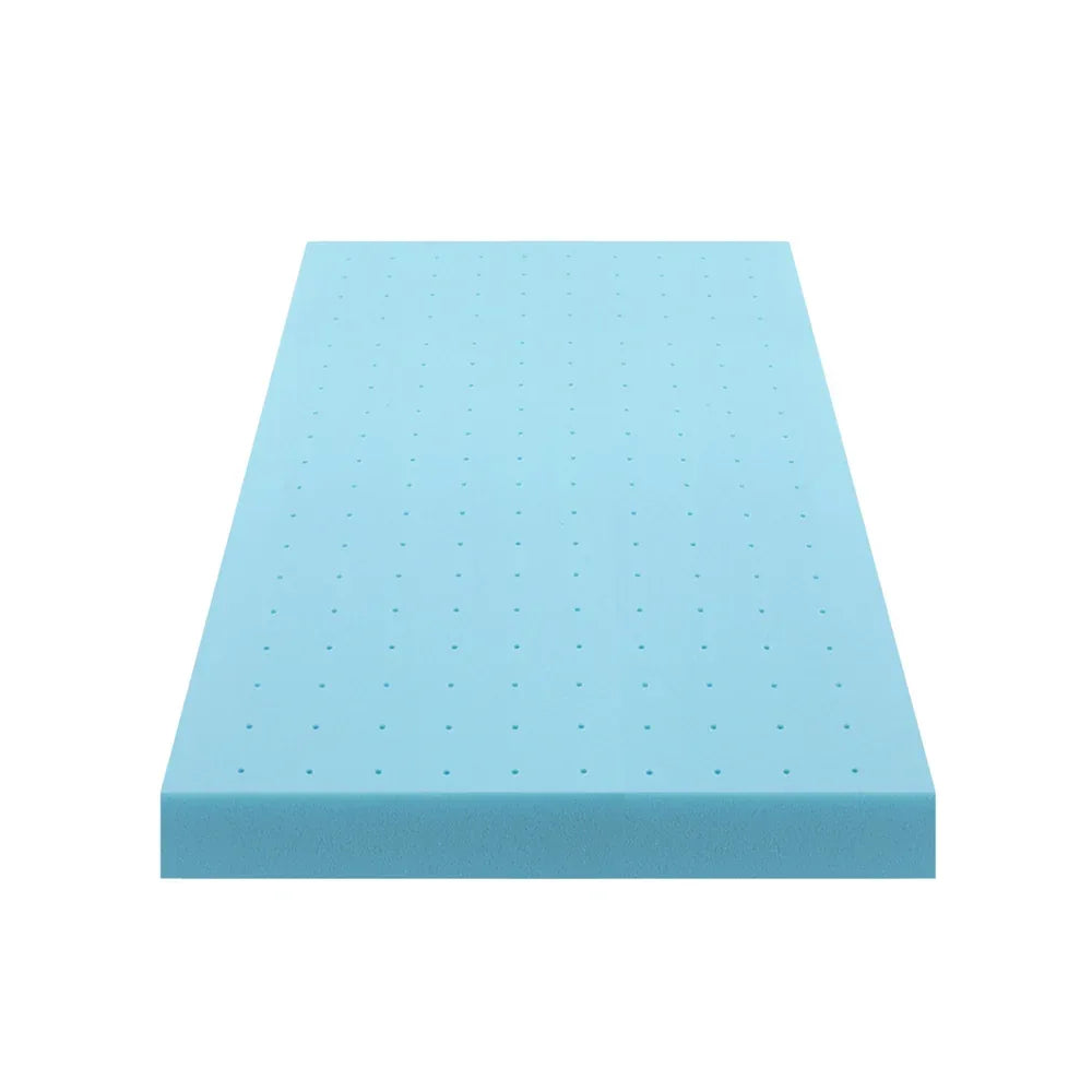 Giselle 12cm Memory Foam Mattress Topper Ventilated Cool Gel Bamboo Cover Single - Mekamart Australia
