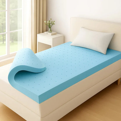 Giselle 12cm Memory Foam Mattress Topper Ventilated Cool Gel Bamboo Cover Single - Mekamart Australia